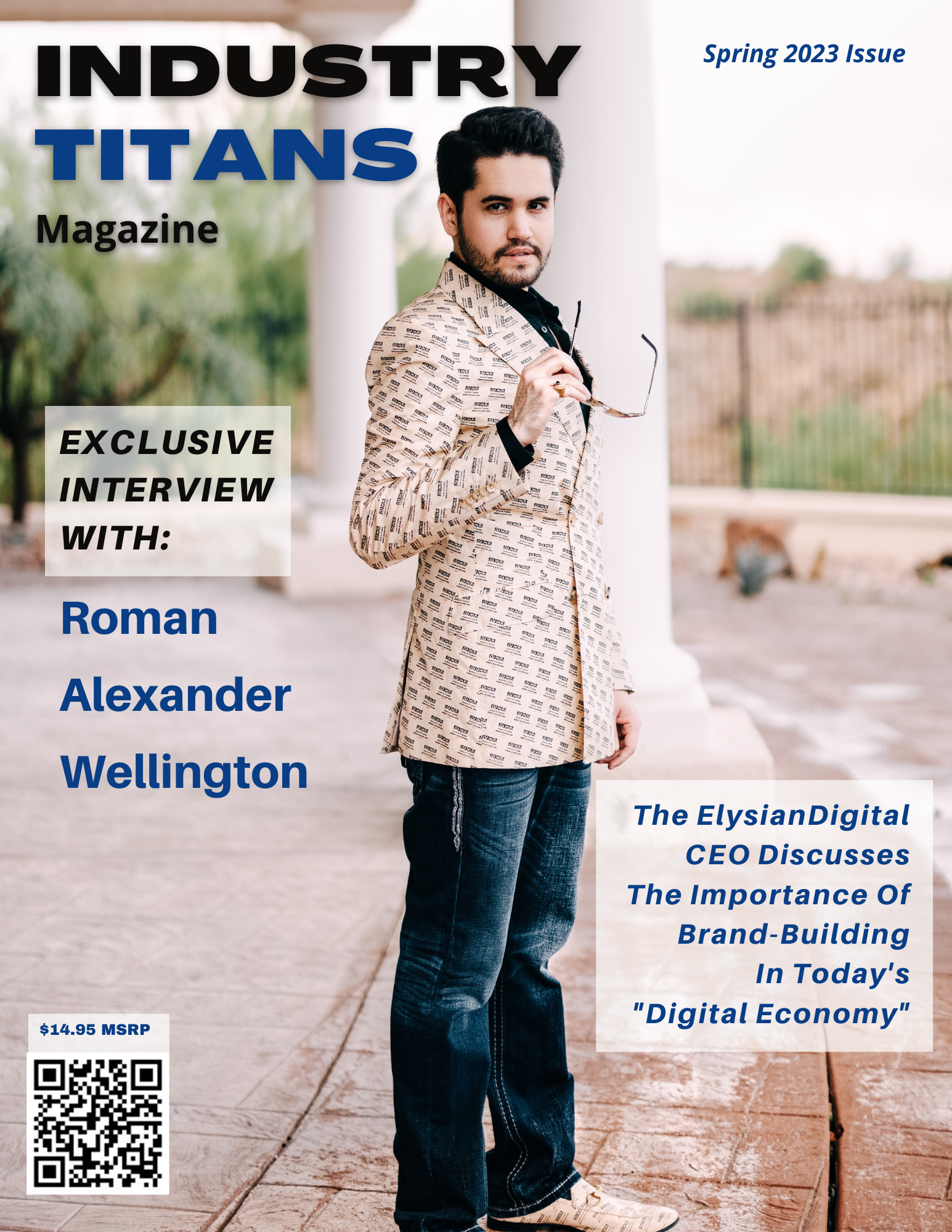 Roman Alexander Wellington On Cover Of Industry Titans Magazine Spring 2023 Issue